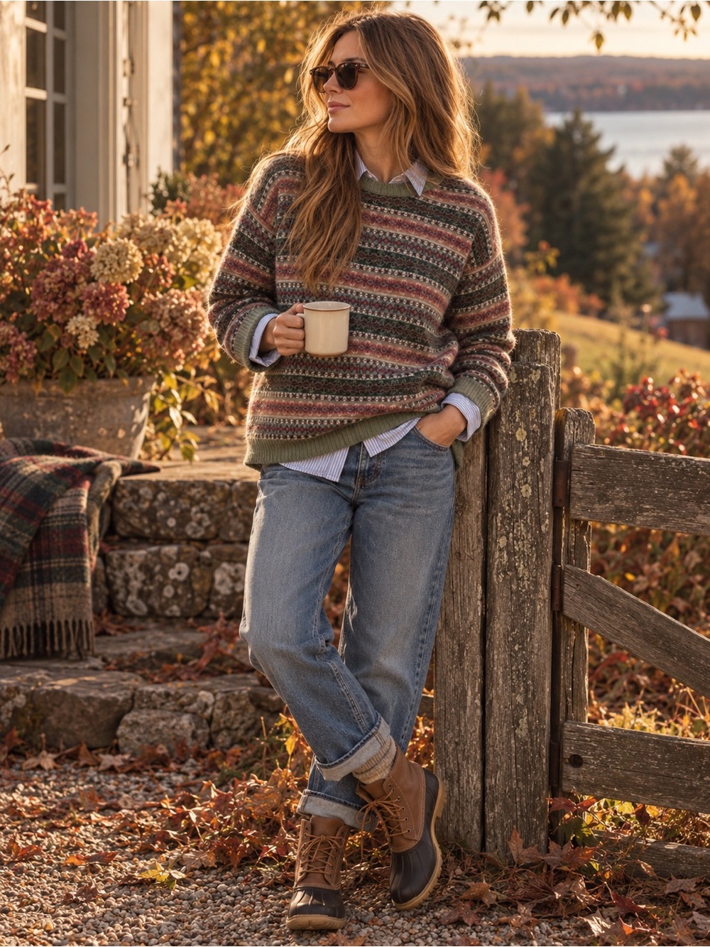 Vintage Talbots Fair Isle sweater - XL